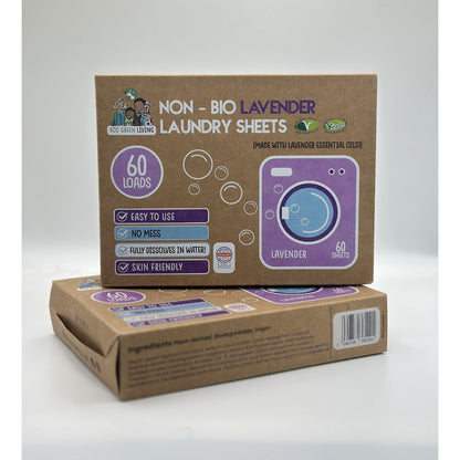Non-Bio Laundry Detergent Sheets x 60 (Lavender) Eco Green Living