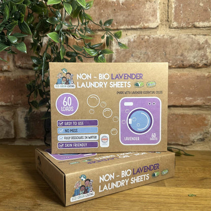Non-Bio Laundry Detergent Sheets x 60 (Lavender) Eco Green Living