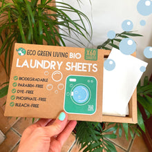 Load image into Gallery viewer, Laundry Detergent Sheets x 60 (Fragrance-Free) Eco Green Living - EcoGreenBusiness
