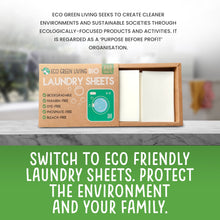 Load image into Gallery viewer, Laundry Detergent Sheets x 60 (Fragrance-Free) Eco Green Living - EcoGreenBusiness
