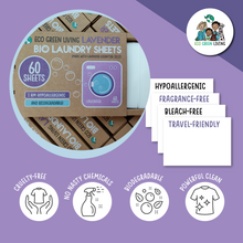 Load image into Gallery viewer, Laundry Detergent Sheets x 60 (Lavender) Eco Green Living
