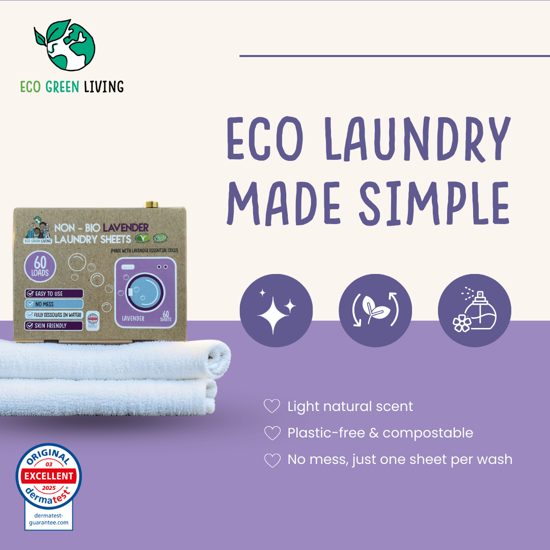 Non-Bio Laundry Detergent Sheets x 60 (Lavender) Eco Green Living